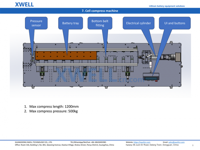Semi automatic prismatic battery module assembly line Xwell