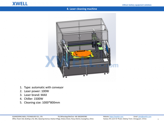 Semi automatic prismatic battery module assembly line Xwell